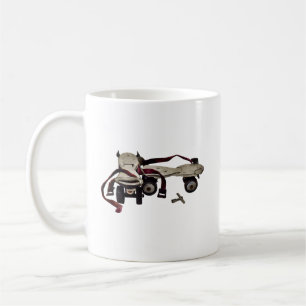 Metal Roller Skates With Key Coffee Mug