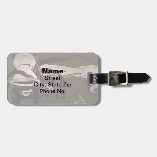 Metal Roller Skates With Key Luggage Tag (Front Horizontal)