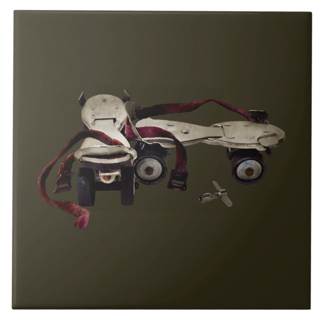 Metal Roller Skates With Key Tile (Front)