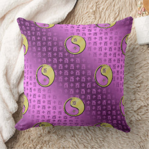 Metal Rooster Throw Pillow