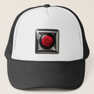 Metal Rose Art Trucker Hat