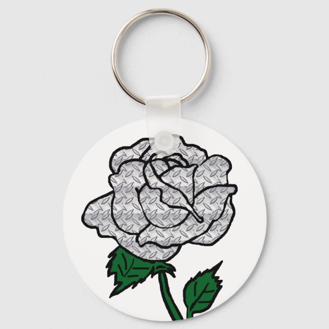 Metal rose key chain (Front)