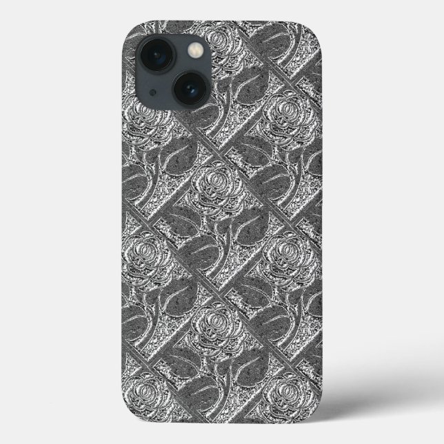 Metal Roses-05-Silver-Galaxy Note4 Case (Back)