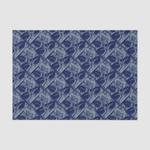 Metal Roses-06-Dark Blue-Tissue Wrap Paper