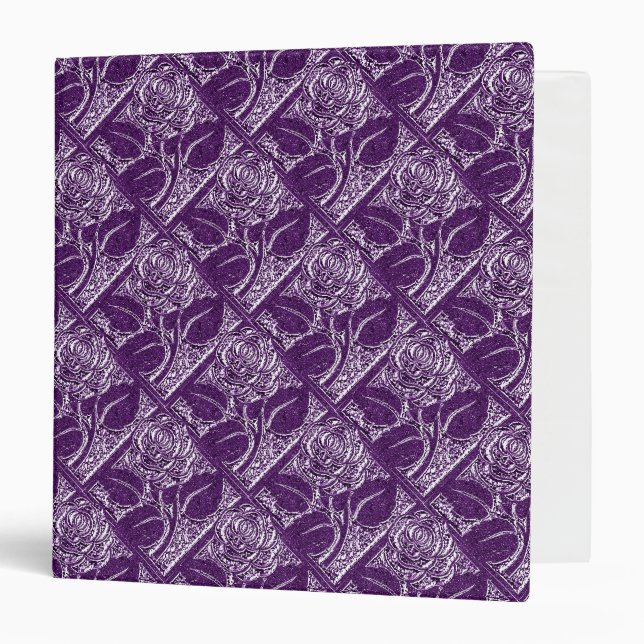 Metal Roses 08 Dark Purple-Avery Notebook Binder (Front/Inside)