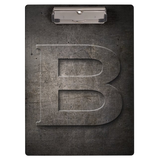 Metal Rustic B Monogram Clipboard (Front)