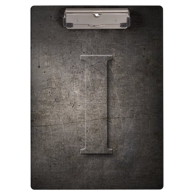 Metal Rustic I Monogram Clipboard (Front)
