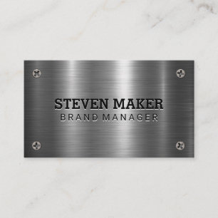 Metal Screws   Metallic Aluminum Business Card