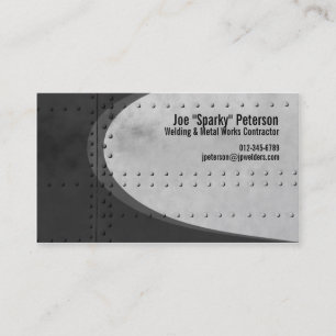 Metal Sheet Rivets Grey Business Card