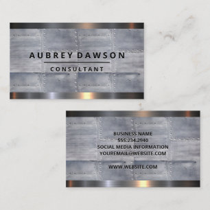 Metal Sheets and Rivets Business Card