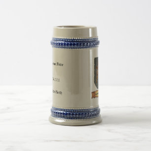 Metal Shield Lion Latin Design Beer Stein