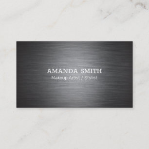 Metal Silver Brushed Business Card