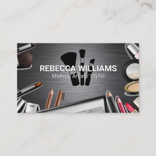 Metal Silver Brushed Business Card