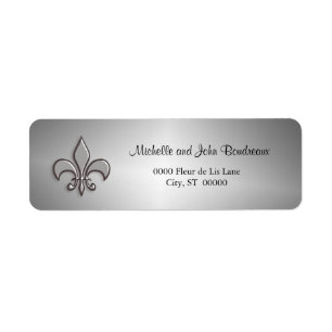 Métal Silver Fleur de Lis de Faux