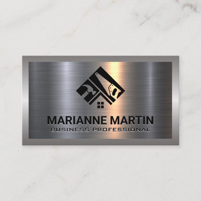 Metal Silver | Specialty Hand Tools | Builder Business Card (Front)