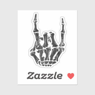 Metal Skeleton Hand Sticker