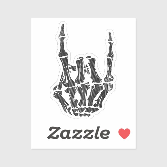 Metal Skeleton Hand Sticker (Sheet)