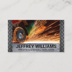 Metal Smith Cutting Metal Welder Rivets Steel Business Card