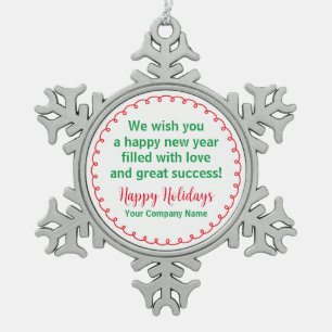 Metal Snowflake Christmas Ornament Personalized 