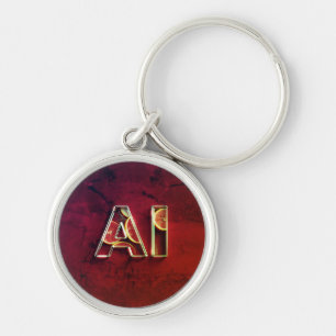 Metal Square Keychain, 2.25" x 2.25"Elegant Metal Keychain