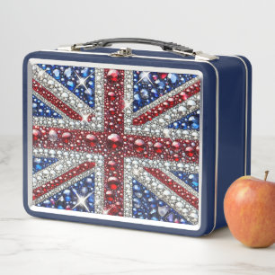 Metal Stainless Lunchbox with British Colours