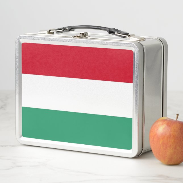 Metal Stainless Lunchbox with Hungary flag (In Situ)