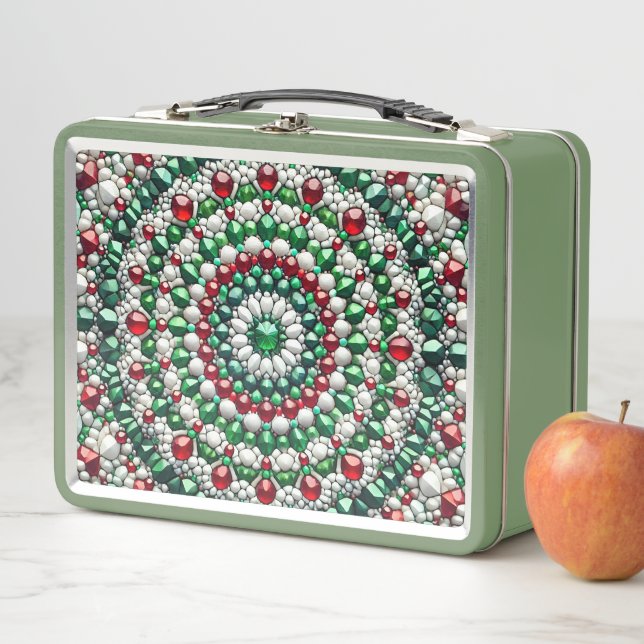 Metal Stainless Lunchbox with Italian Colours (In Situ)