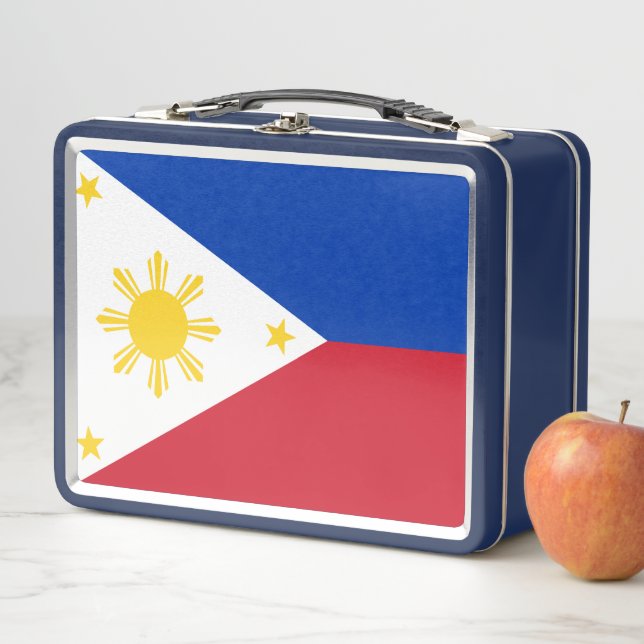 Metal Stainless Lunchbox with Philippines flag (In Situ)