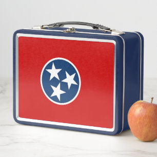 Metal Stainless Lunchbox with Tennessee flag