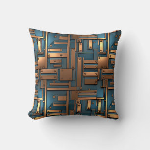 Metal Stamping Throw Pillow
