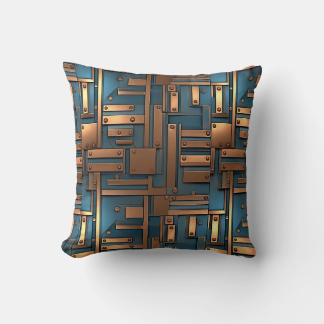 Metal Stamping Throw Pillow (Front)