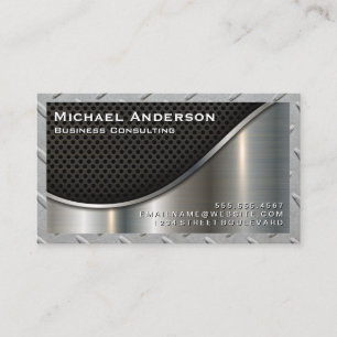 Metal Steel Black Mesh Business Card