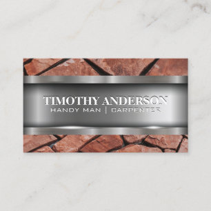 Metal   Stones Laying Business Card