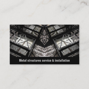 metal structures service and installation business card