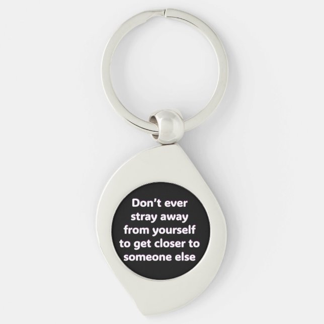 Metal Swirl Keychain/ Affirmation Keychain (Front)