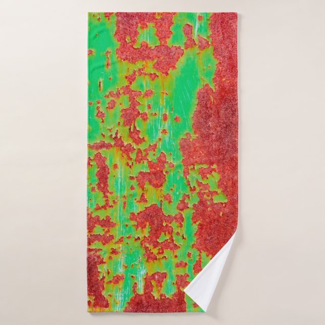 Metal texture with scratches and cracks effect, ab bath towel (Bath Towel)