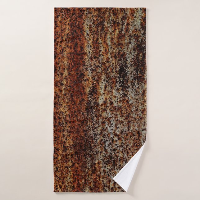 Metal texture with scratches and cracksabstract, a bath towel (Bath Towel)
