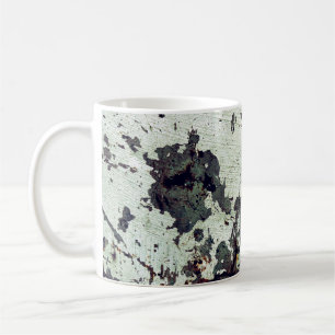 Metal texture with scratches and cracksabstract, a coffee mug