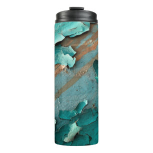 Metal texture with scratches and cracksabstract, a thermal tumbler