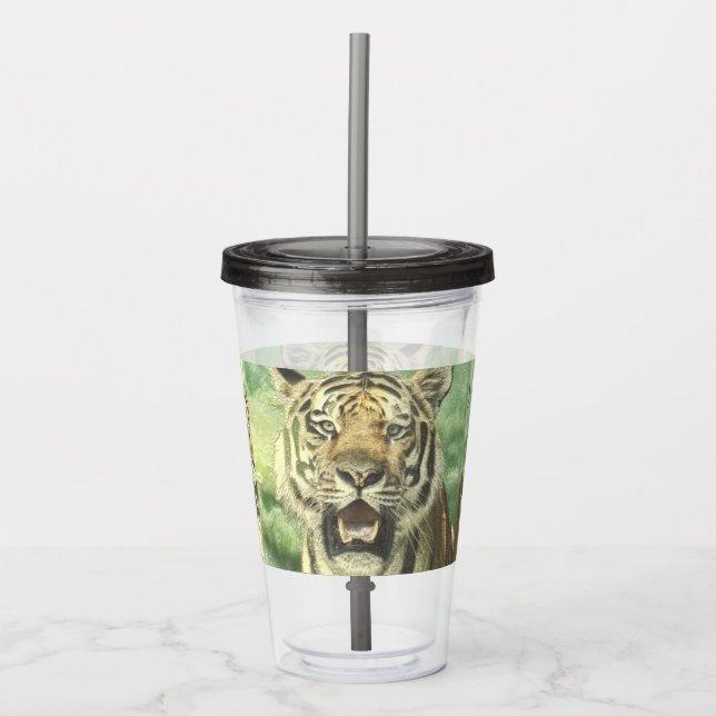 metal tiger acrylic tumbler (Front)