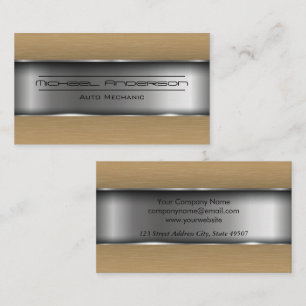 Metal Trim Shiny Metallic Business Card