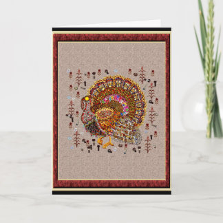 Metal Turkey Holiday Card