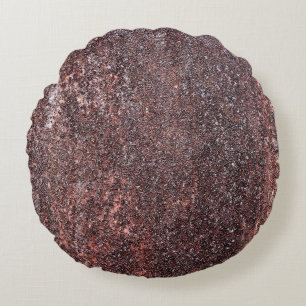 Metal vintage texture with scratches and cracksabs round pillow
