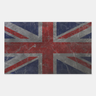 Metal Vintage Union Jack Flag Sticker