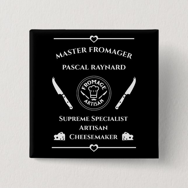 Metal Wall Art 2 Inch Square Button (Front)