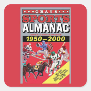 Metal Wall Art  Sports Almanac Square Sticker