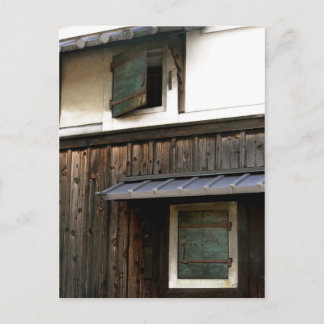 Metal Windows on Old Japanese House Postcard