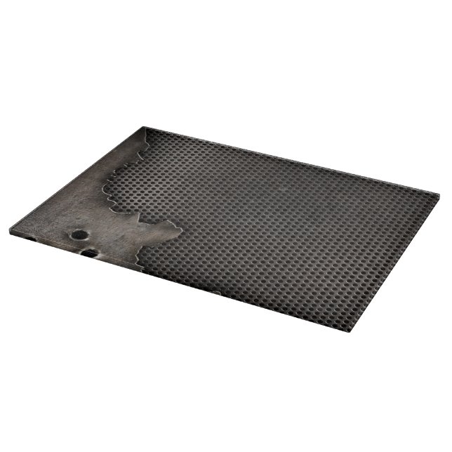 Metal with bullet holes background cutting board (Corner)