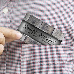 Metal Wood   Building Material Business Card