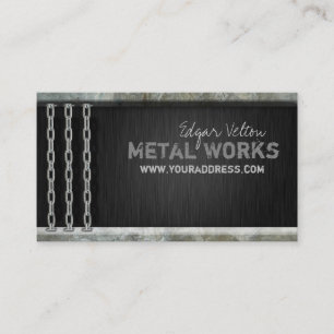 Metal Works Engineer Carte de visite à chaîne lour